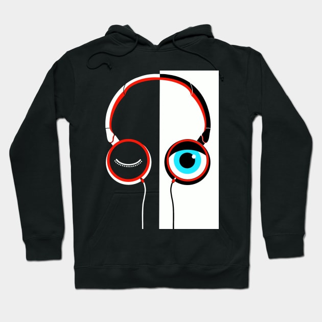 Over-Ear Headphones Hoodie by RoeArtwork